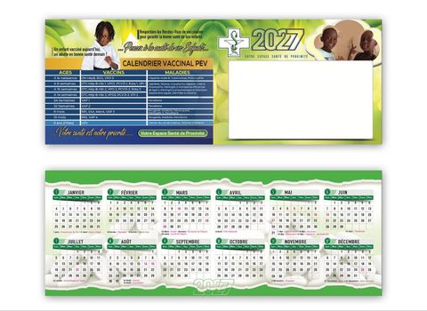 Calendrier 2027 IDM format bancaire, modèle B1