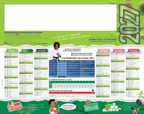 Calendrier 2027 IDM format bancaire, modèle B3