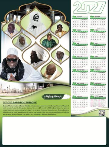 Calendrier 2027 IDM, modèle 12