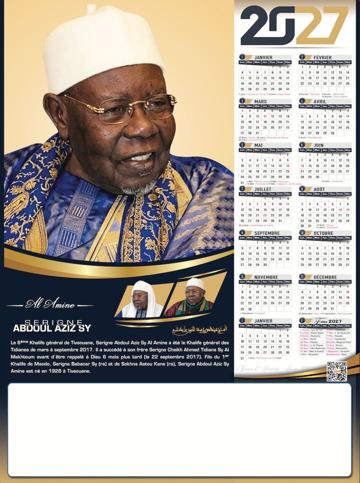 Calendrier 2027 IDM, modèle 16